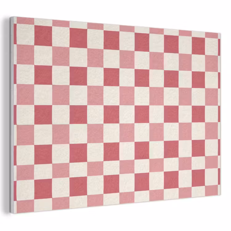 Patroon - Schaak - Roze PET vilt klein 837 -3d