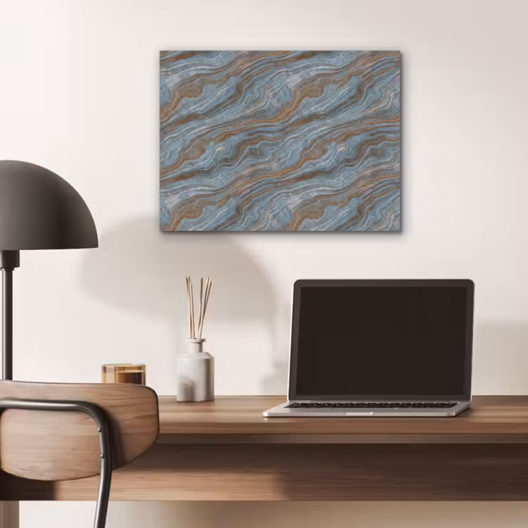 Patroon - Steen - Blauw PET vilt klein 837 -sfeer5