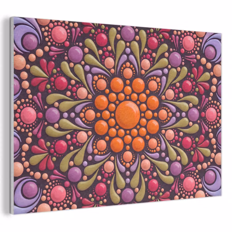 Patroon - Stippen - Abstract - Modern - Kleurrijk PET vilt klein -3d