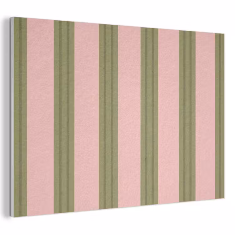 Patroon - Strepen - Abstract - Roze - Groen PET vilt klein -3d