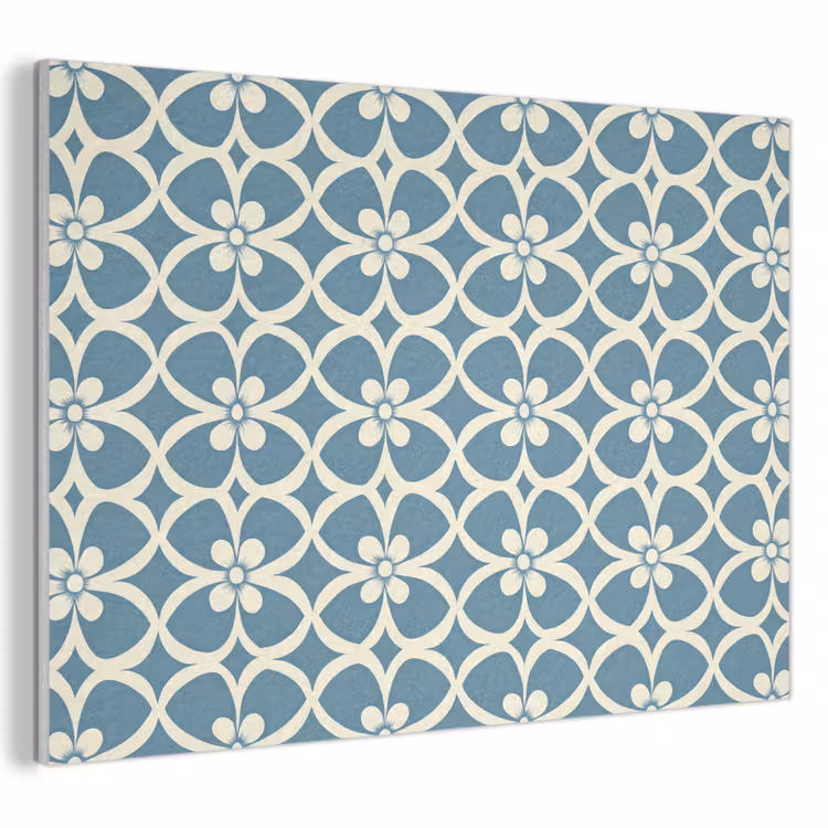 Patroon - Symmetrisch - Blauw PET vilt klein 837 -3d