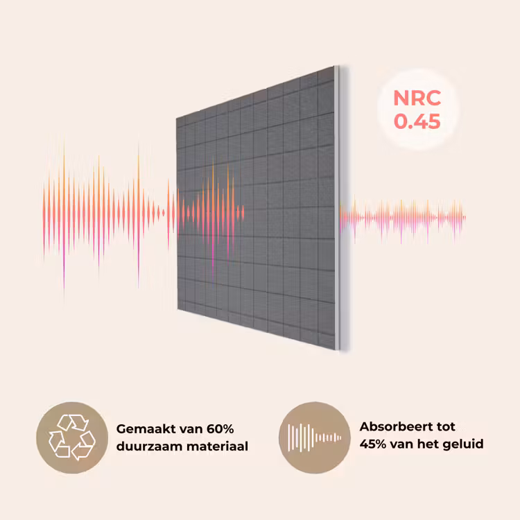 Patroon - Tegel - Grafiet - Grijs PET vilt klein 837 -USP_NL