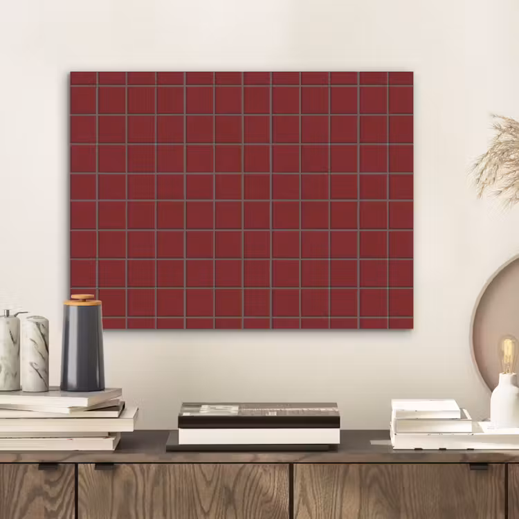Patroon - Tegels - Burgundy PET vilt klein 837 -sfeer1