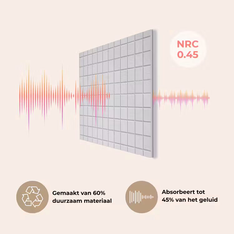 Patroon - Tegels - Grijs - Wit PET vilt klein 837 -USP_NL