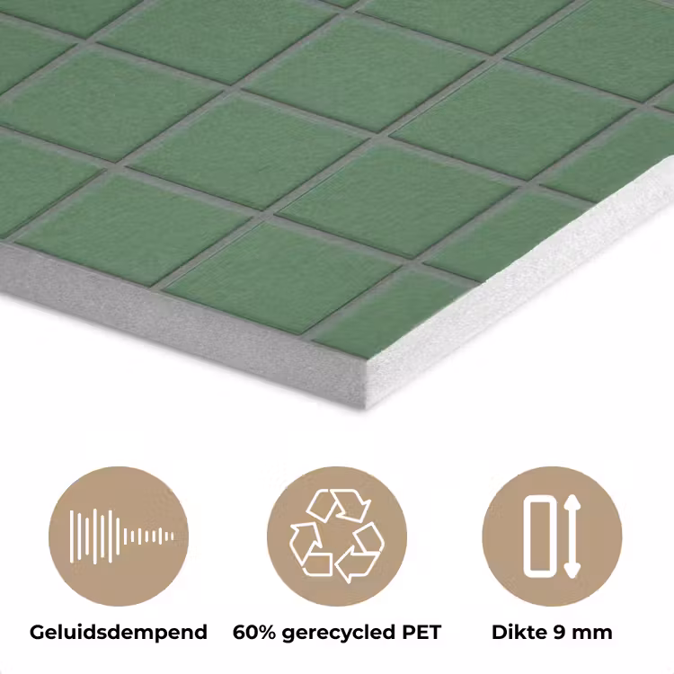 Patroon - Tegels - Groen PET vilt klein 837 -closeup_NL