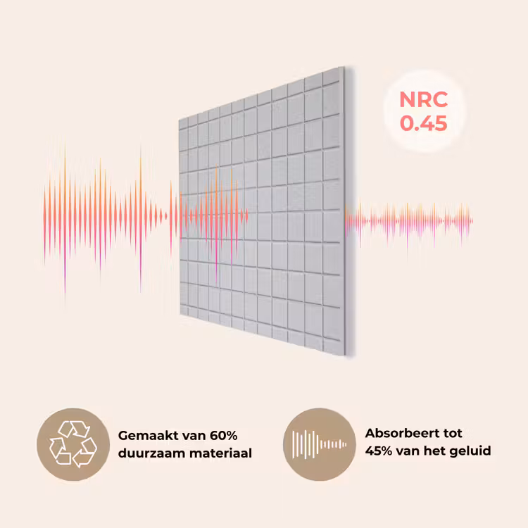 Patroon - Tegels - Licht - Grijs PET vilt klein 837 -USP_NL