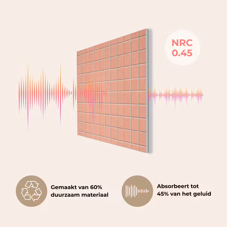 Patroon - Tegels - Perzik PET vilt klein 837 -USP_NL