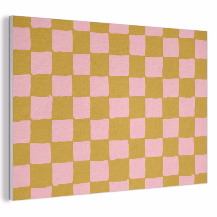 Patroon - Vierkant - Roze PET vilt klein 837 -3d