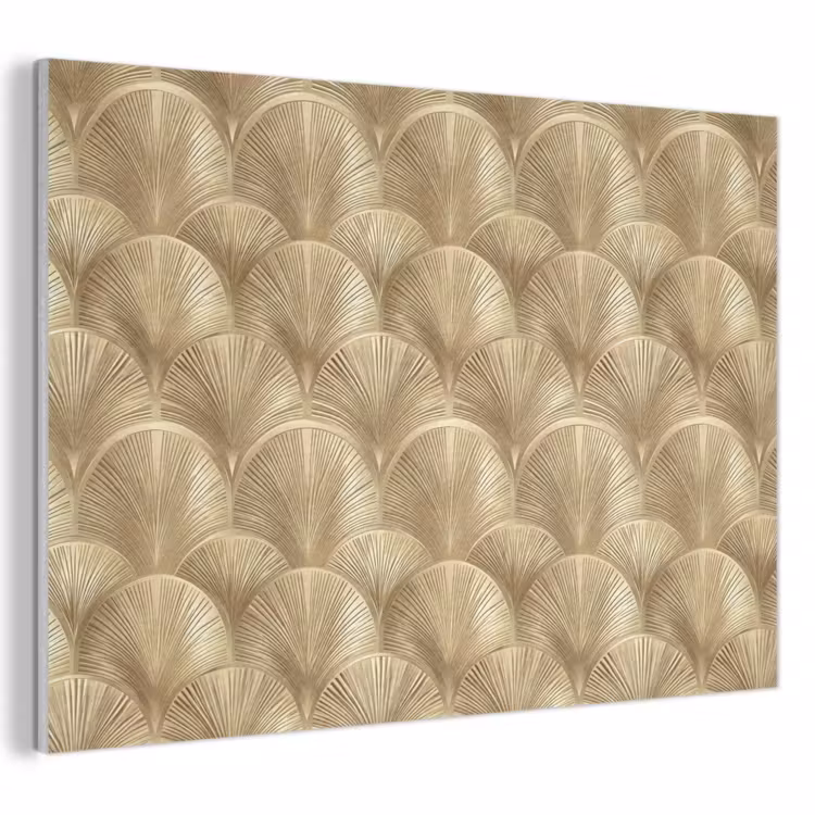 Patroon - Waaier -  Goud PET vilt klein 837 -3d
