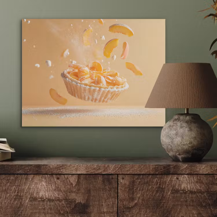Peach - Eten - Taart - Oranje PET vilt klein -sfeer2