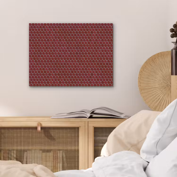 Penny - Mozaïek - Rond - Rood PET vilt klein 837 -sfeer3