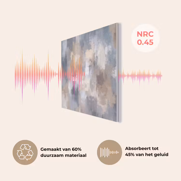 Penseelstreken - Schilderij - Beige PET vilt klein -USP_NL