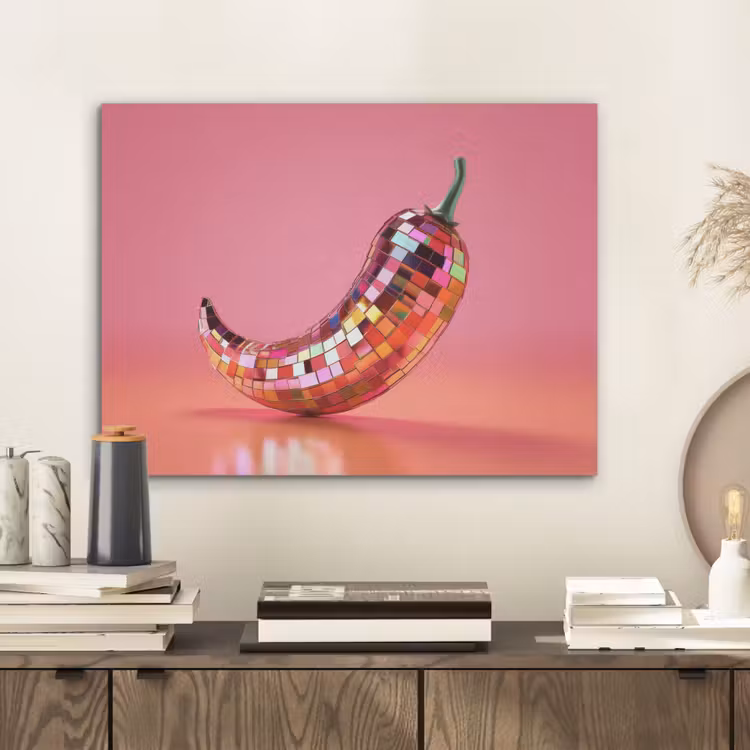Peper - Disco - Rood - Glitter PET vilt klein -sfeer1
