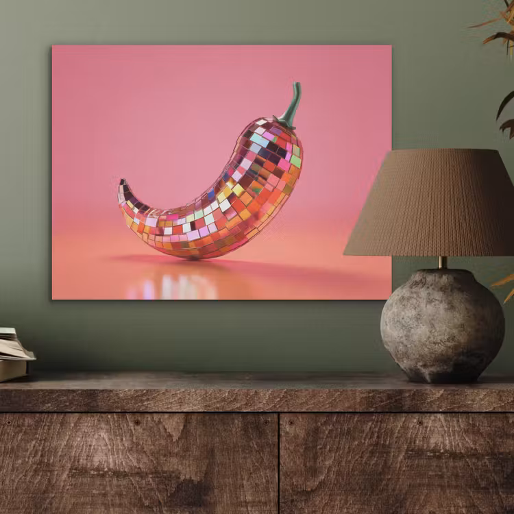 Peper - Disco - Rood - Glitter PET vilt klein -sfeer2