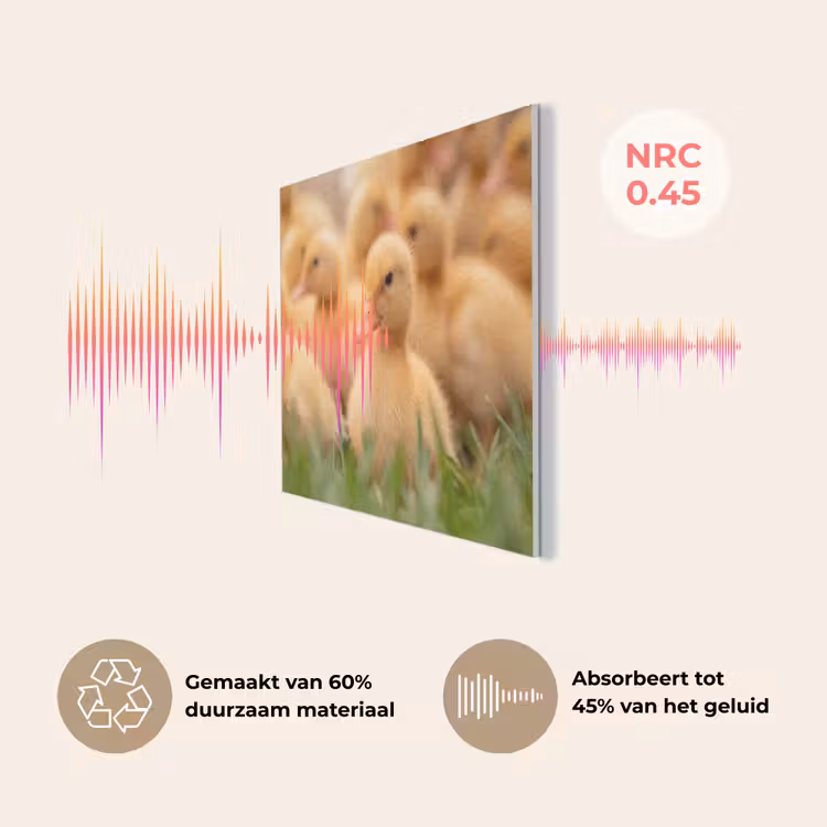 Pijltje - Eend - Natuur - Geel PET vilt klein -USP_NL