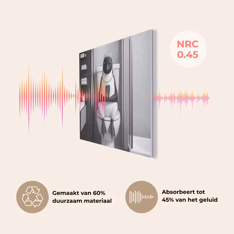 Pinguïn - Telefoon - Toilet - Zwart - Wit PET vilt klein -USP_NL