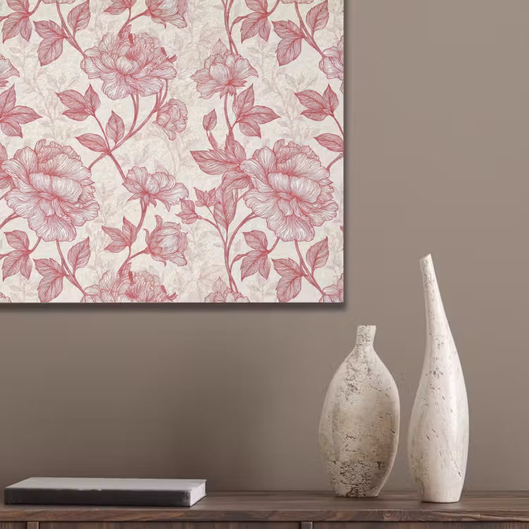 Pioenrozen - Modern - Rood PET vilt klein 837 -sfeer6_closeup