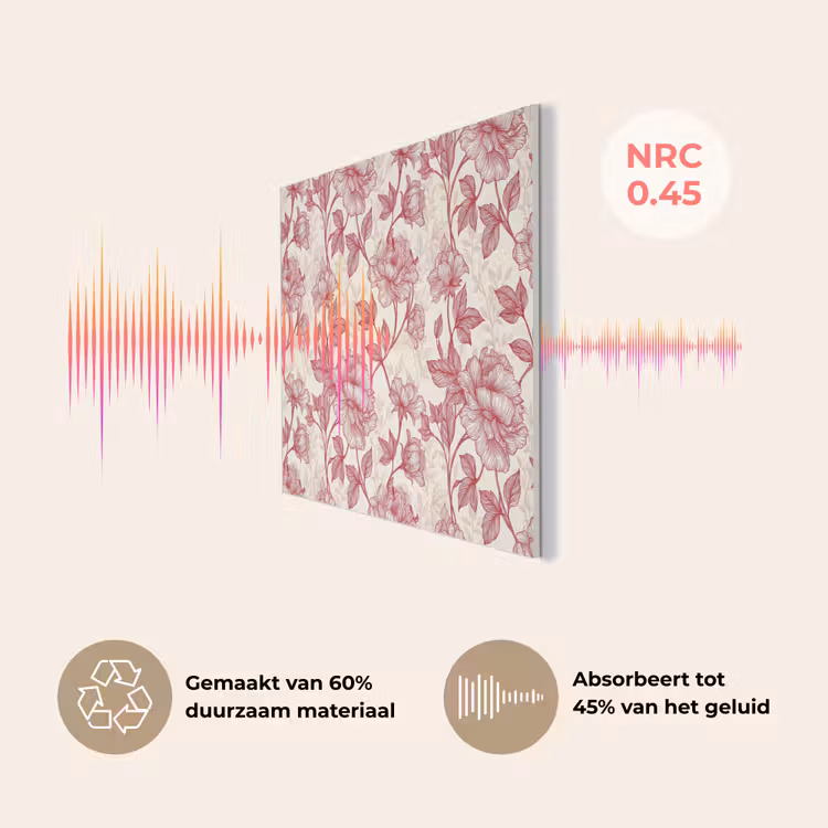 Pioenrozen - Modern - Rood PET vilt klein 837 -USP_NL