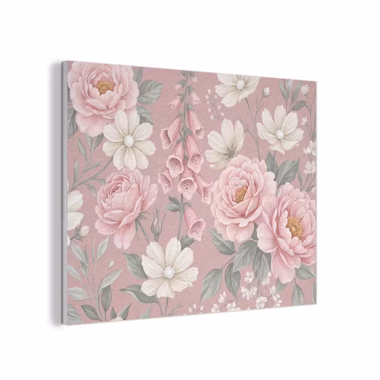 Pioenrozen - Vingerhoedskruid - Pink PET vilt klein -3d