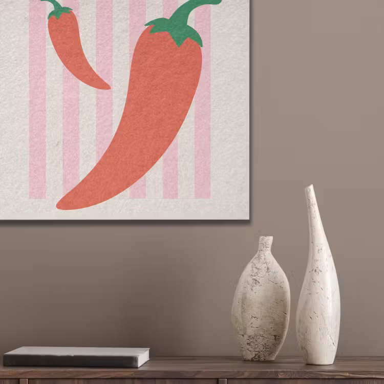 Pittig - Pepers - Rood PET vilt klein -sfeer6_closeup