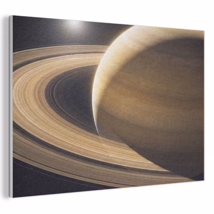 Akoestisch schilderij - Planeet - Ringen - Ruimte - Planeet - Ringen - Ruimte PET vilt klein
