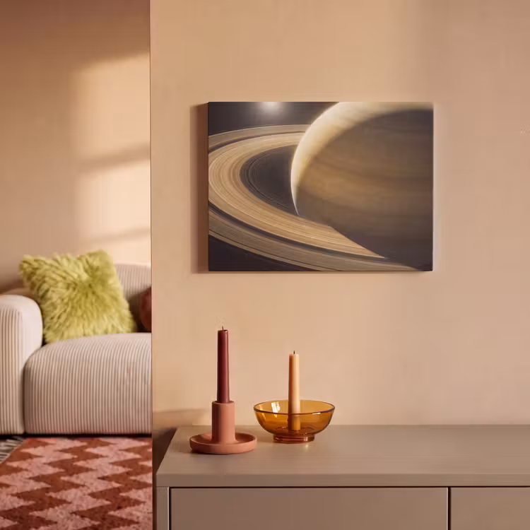 Akoestisch schilderij - Planeet - Ringen - Ruimte - Planeet - Ringen - Ruimte PET vilt klein