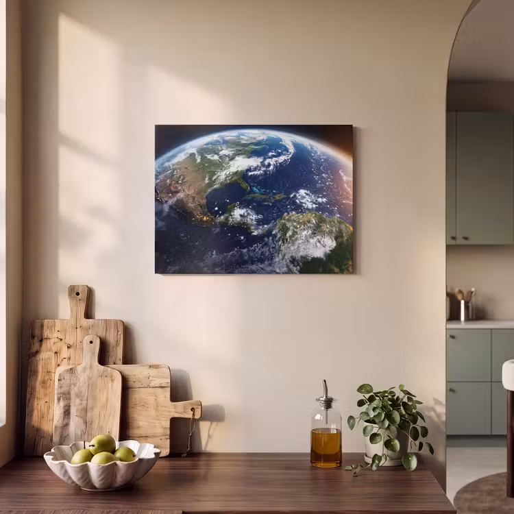 Akoestisch schilderij - Planeet - Ruimte - Kosmos - Planeet - Ruimte - Kosmos PET vilt klein