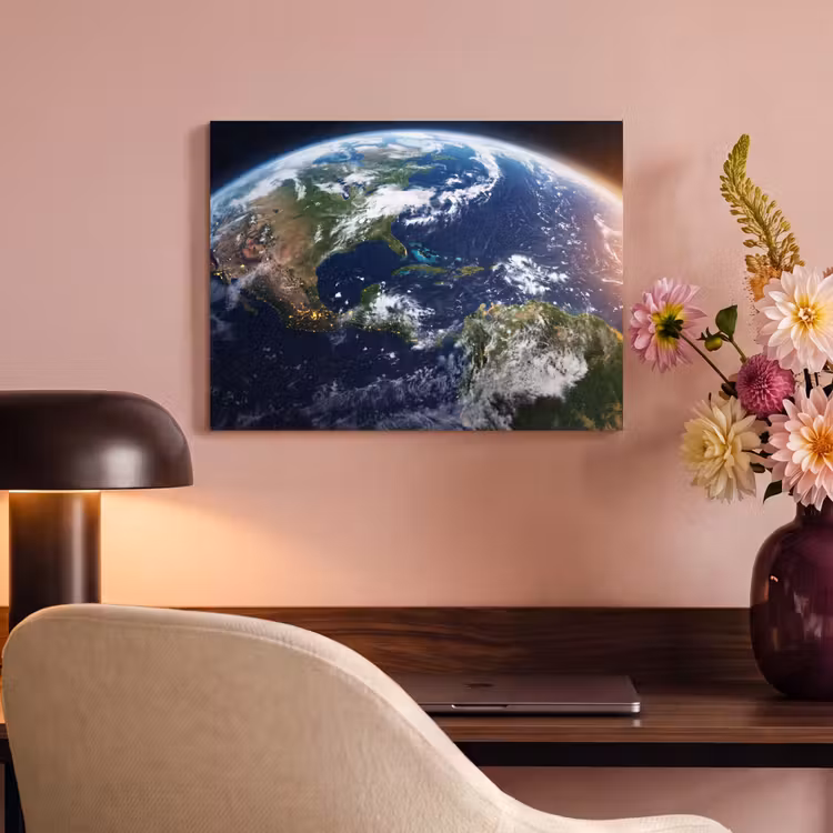 Akoestisch schilderij - Planeet - Ruimte - Kosmos - Planeet - Ruimte - Kosmos PET vilt klein