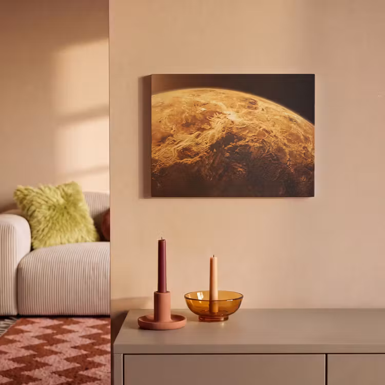 Akoestisch schilderij - Planeet - Ruimte - Oranje - Planeet - Ruimte - Oranje PET vilt klein