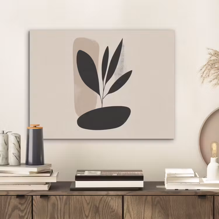 Plant - Beige - Japandi PET vilt klein -sfeer1