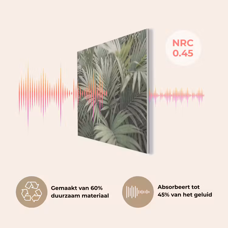 Plant - Palmbladeren - Natuur - Groen PET vilt klein -USP_NL