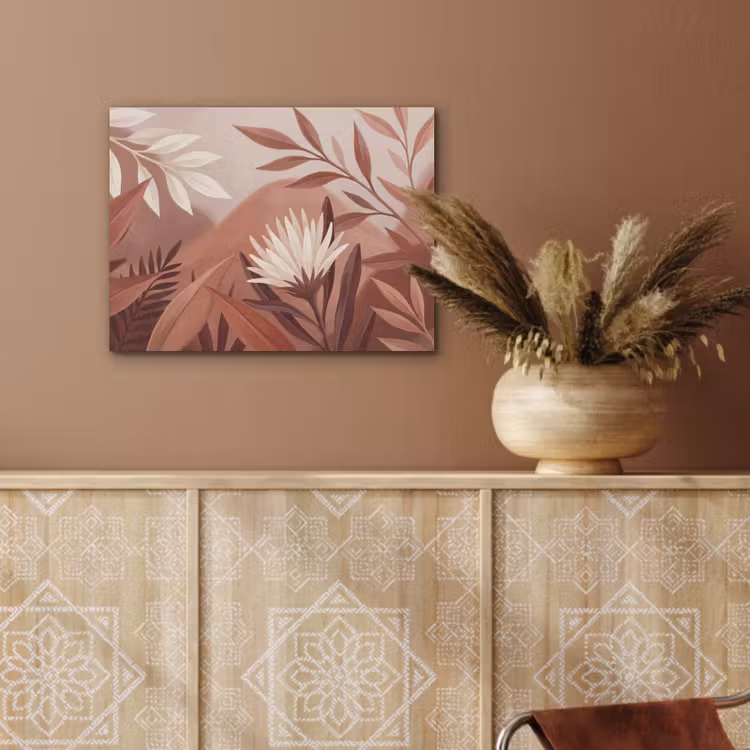 Planten - Bladeren - Botanisch - Modern - Bruin PET vilt klein -sfeer4