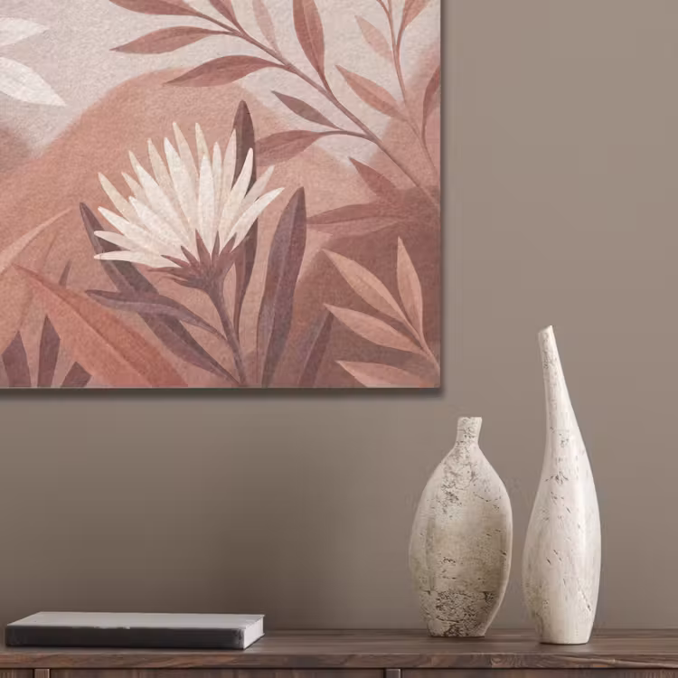 Planten - Bladeren - Botanisch - Modern - Bruin PET vilt klein -sfeer6_closeup