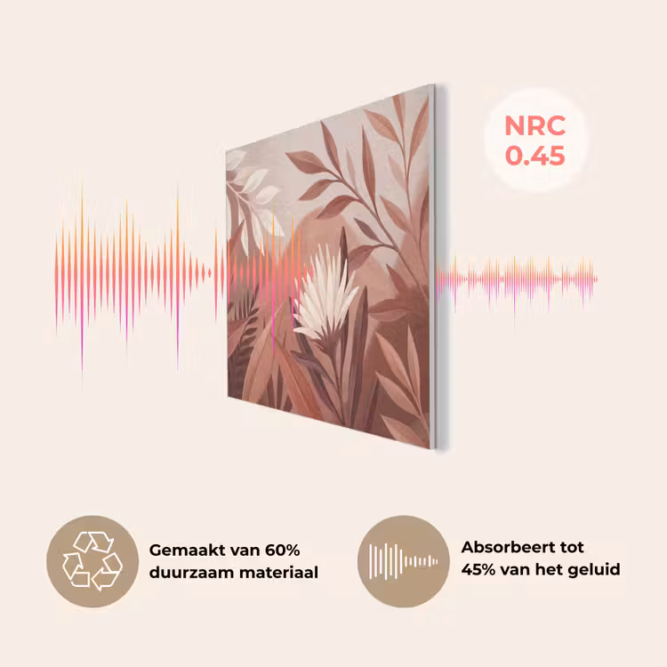 Planten - Bladeren - Botanisch - Modern - Bruin PET vilt klein -USP_NL