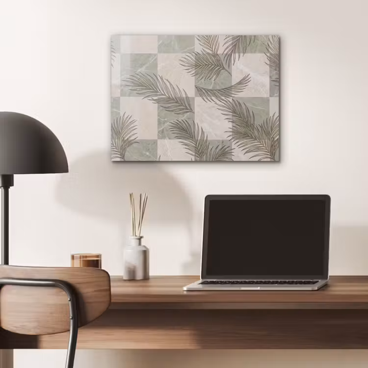 Planten - Bladeren - Marmer - Modern - Groen PET vilt klein -sfeer5