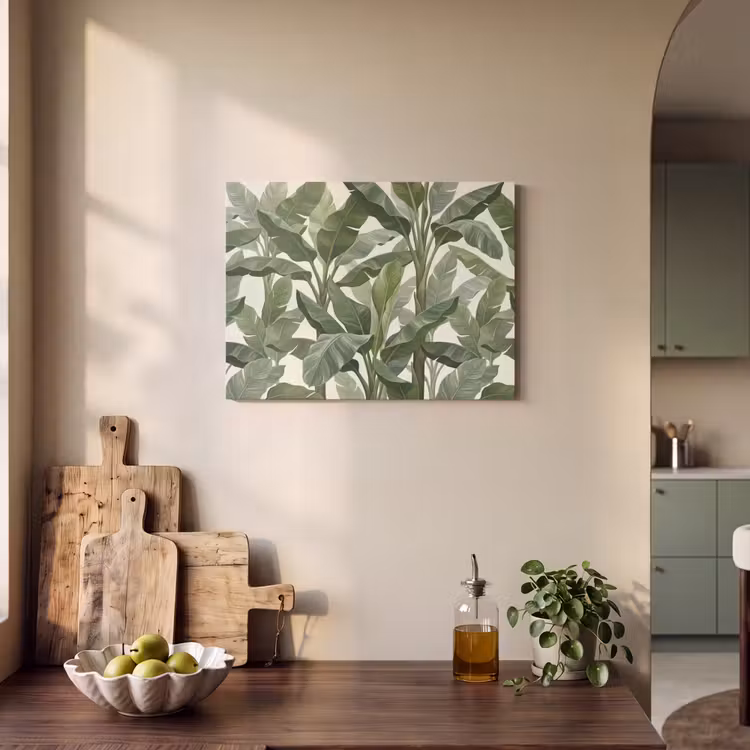 Planten - Bladeren - Tropisch - Groen PET vilt klein -sfeer2