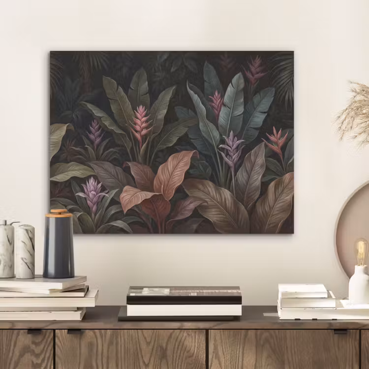 Planten - Tropisch - Jungle - Donker - Natuur PET vilt klein -sfeer1