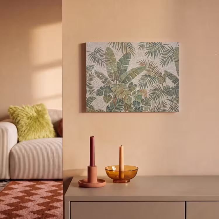 Planten - Tropisch - Mozaïek - Natuur - Groen PET vilt klein -sfeer1