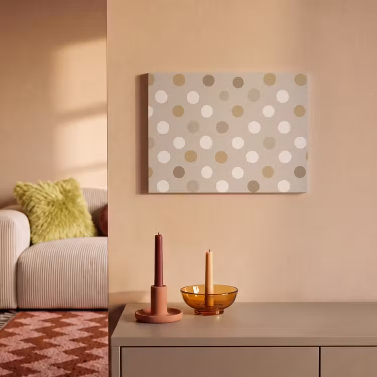 Polka - Dots - Beige PET vilt klein 837 -sfeer1