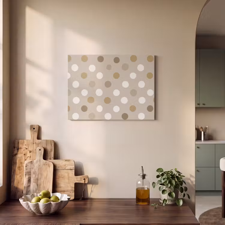 Polka - Dots - Beige PET vilt klein 837 -sfeer2