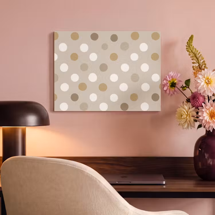 Polka - Dots - Beige PET vilt klein 837 -sfeer3
