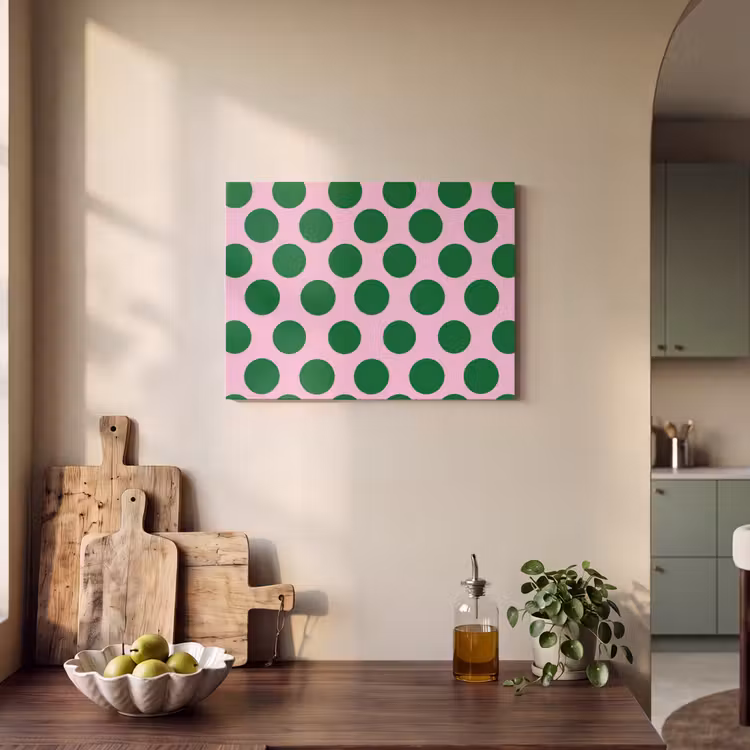 Polkadots - Patroon - Groen PET vilt klein 837 -sfeer2