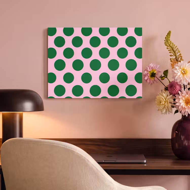 Polkadots - Patroon - Groen PET vilt klein 837 -sfeer3