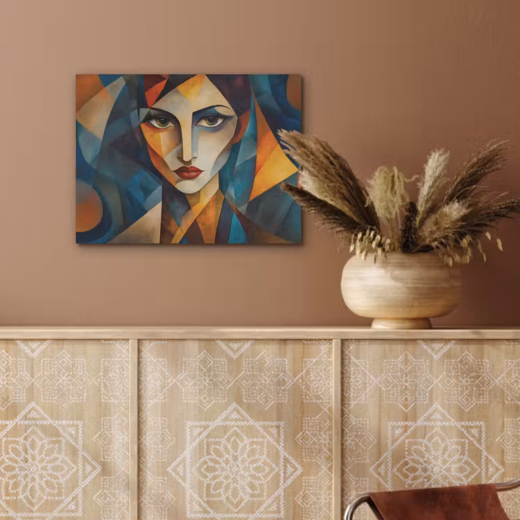 Portret - Abstract - Vormen PET vilt klein -sfeer4