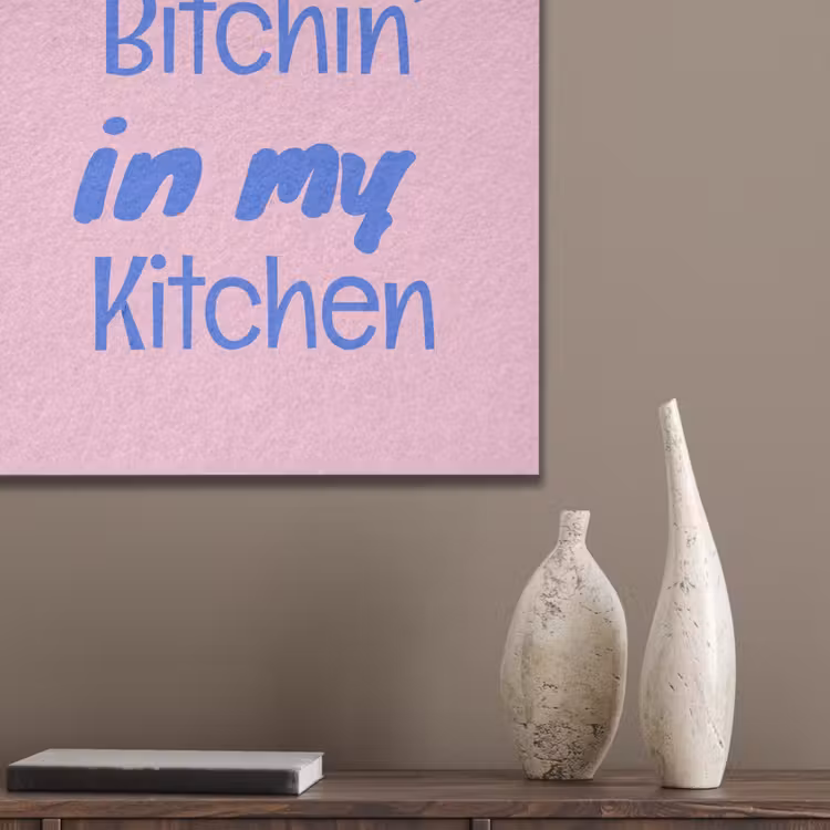 Quote - Blauw - Lettertype - Keuken PET vilt klein -sfeer6_closeup