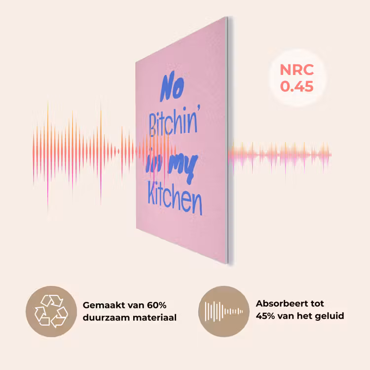 Quote - Blauw - Lettertype - Keuken PET vilt klein -USP_NL