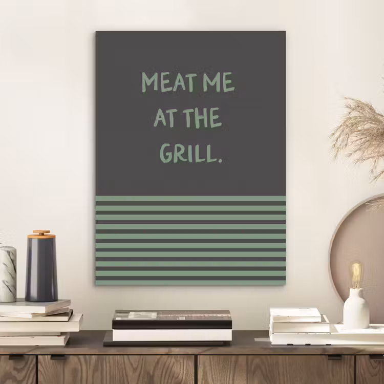 Quote - Groen - Grill - Zomer PET vilt klein -sfeer1