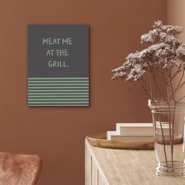 Quote - Groen - Grill - Zomer PET vilt klein -sfeer4