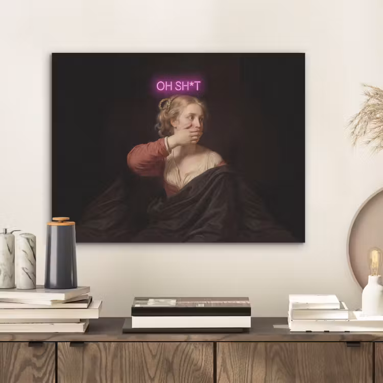 Quote - Neon - vrouw PET vilt klein -sfeer1
