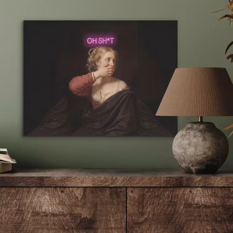 Quote - Neon - vrouw PET vilt klein -sfeer2